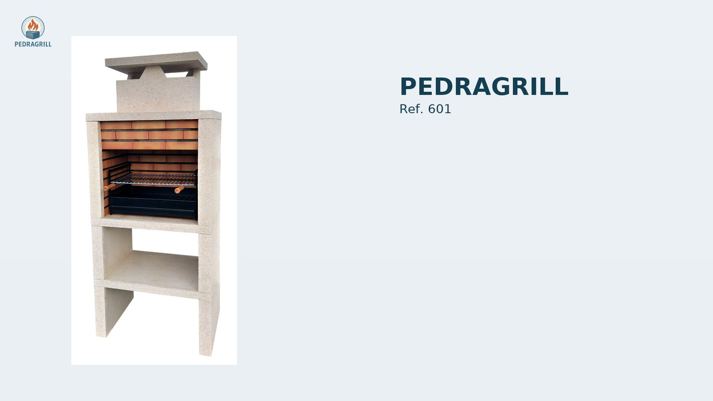 Barbecue en pierre Ref PEDRA-601 – Grille 60×40 cm