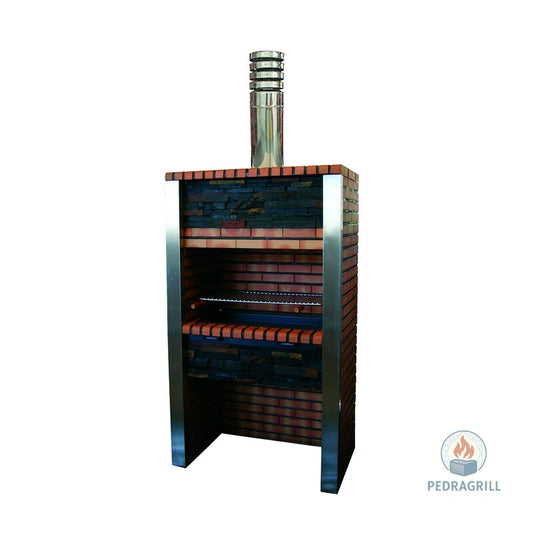 Barbecue moderne Ref PEDRA-303 – Inox & pierre
