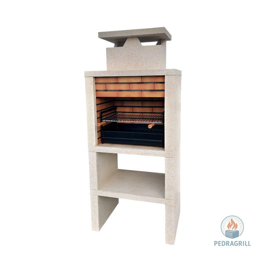 Barbecue en pierre Ref PEDRA-601 – Grille 60×40 cm